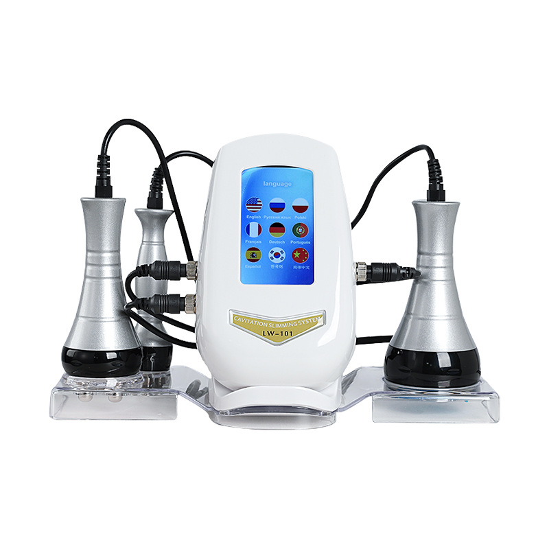 Cross-Border Multifunctional Three-In-One Beauty Instrument Empty Machine Shaping Slimming Instrument 40K Beauty Salon Body Beauty Instrument