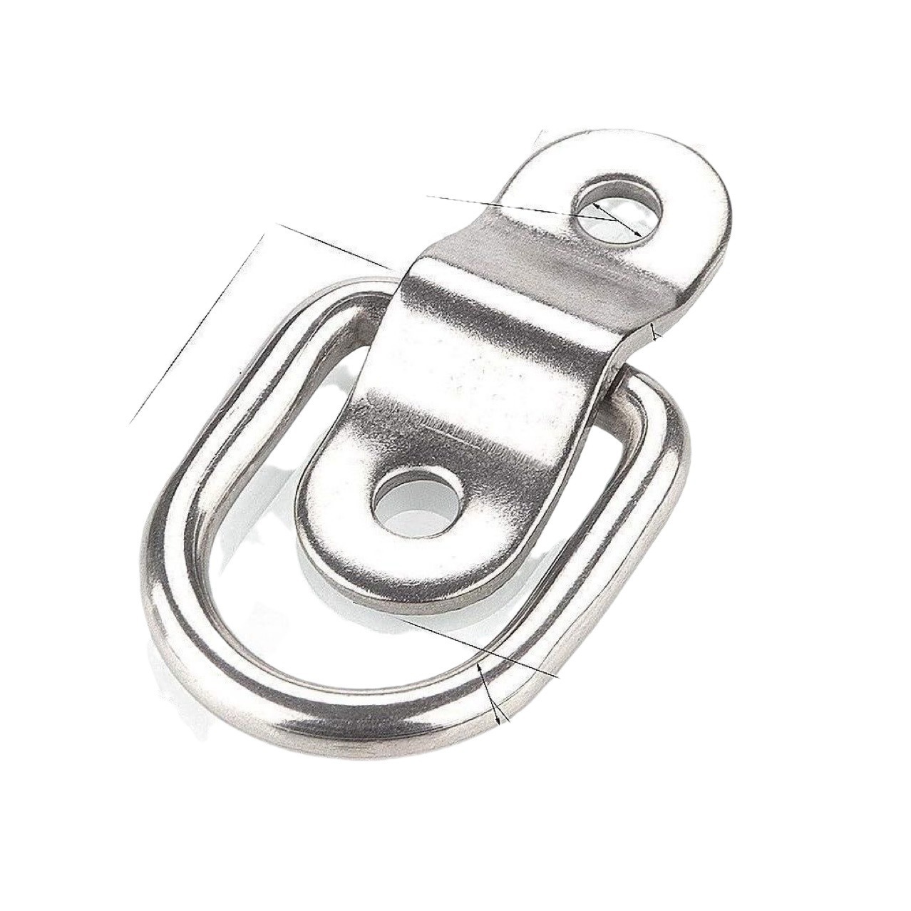Multifunctional D-type pull ring rope buckle cargo trailer anchor point triangle hook truck trailer pull ring rope hook