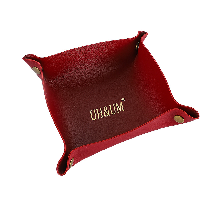 Leather Storage Box Factory Custom Cosmetic Toy Storage Tray Nordic Ins Creative Desktop Exquisite Storage Tray