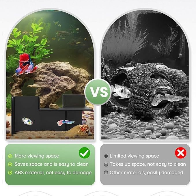 Creative aquarium decoration-aquarium cave hiding place 360 ° viewing, interesting aquarium tunnel