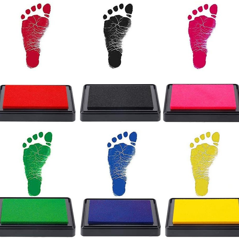 Baby hand and foot inkpad hand footprints hand printing oil hundred days souvenir Children Baby newborn supplies