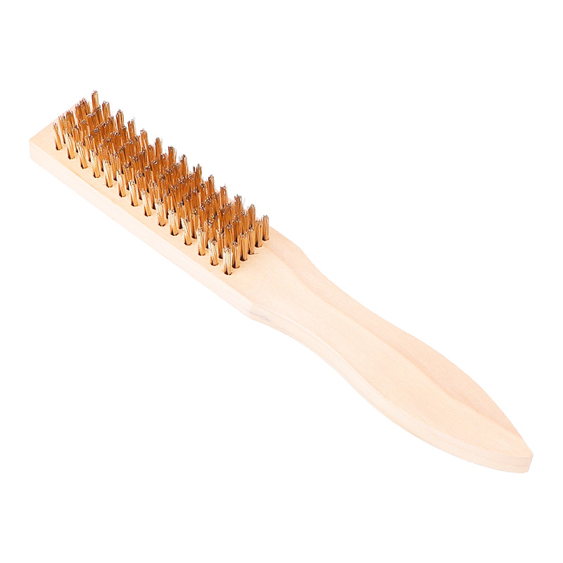 Wooden handle wire brush cleaning brush grinding polishing derusting brush fish scale brush grill stain stainless steel wire brush