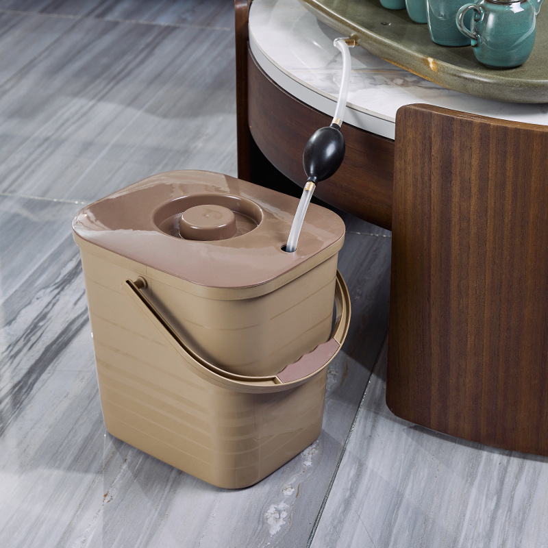Tea Dregs Bucket Tea Bucket Plastic Waste Water Bucket Kung Fu Tea Set Accessories Tea Table Trash Bin Household Drainage Bucket Small Tea Bucket