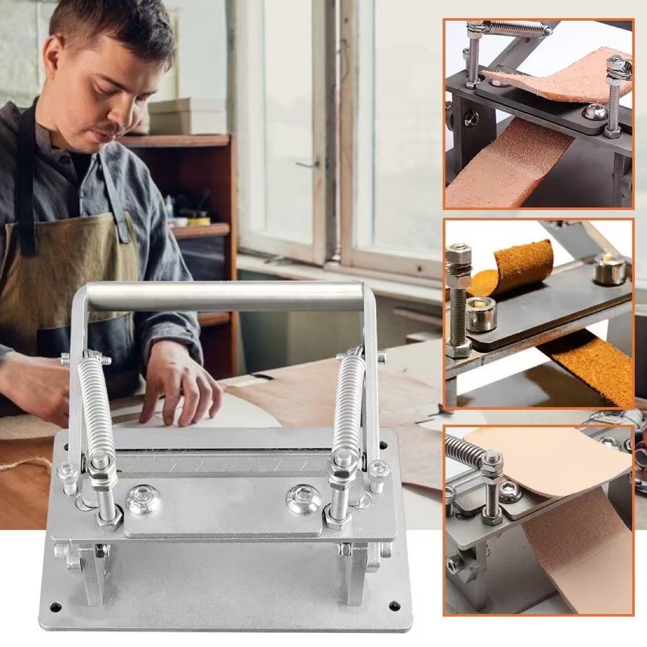 Stainless Steel Manual Leather Thinning Machine Cowhide Thinning Knife Soft and Hard Horse Hip Vegetable Tanned Leather Belt Watch Strap Thinning Machine