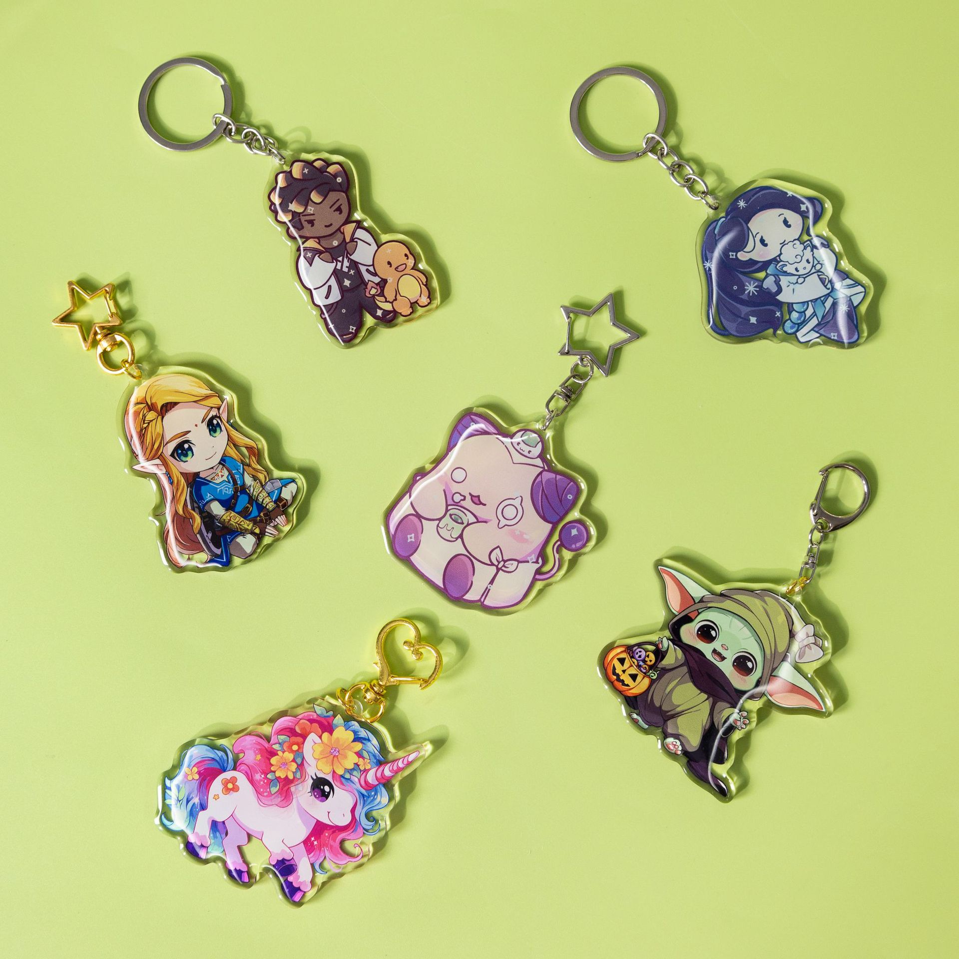 Acrylic Keychain Customized Double-sided Transparent DIY Pendant Logo Photo Customized Laser Keychain