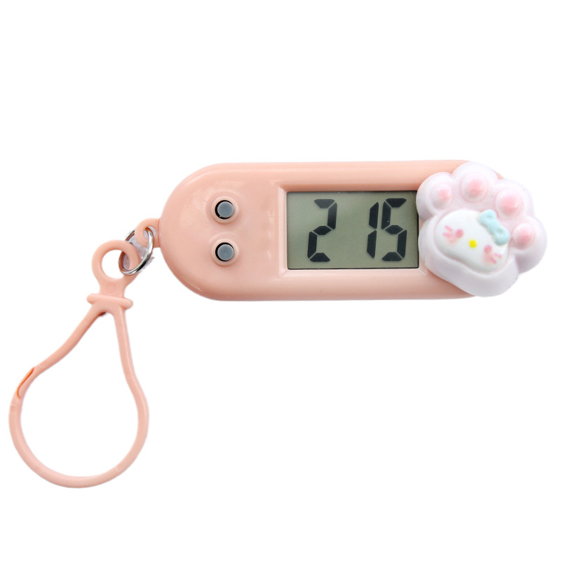 Cute Cartoon Cute Claw Small Hanging Watch Portable Student Mini Electronic Watch Work Study Exam Timetable Mute