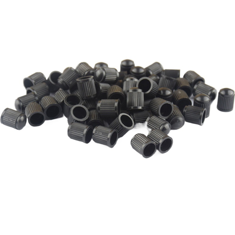 Car Bicycle Tire Black Plastic Valve Cap Dust Cover Dust Cap Spot Inflatable Vacuum Tire