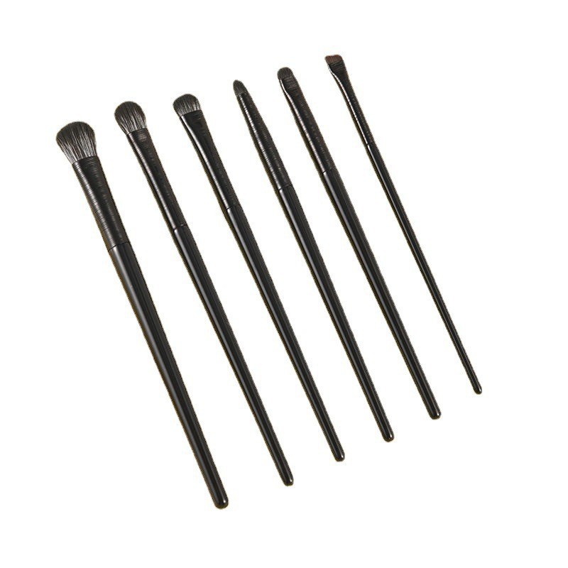 Eye Makeup Brush Set with 6 Soft Bristle Brushes for Eyeshadow, Eyeliner, and Fine Detail Application