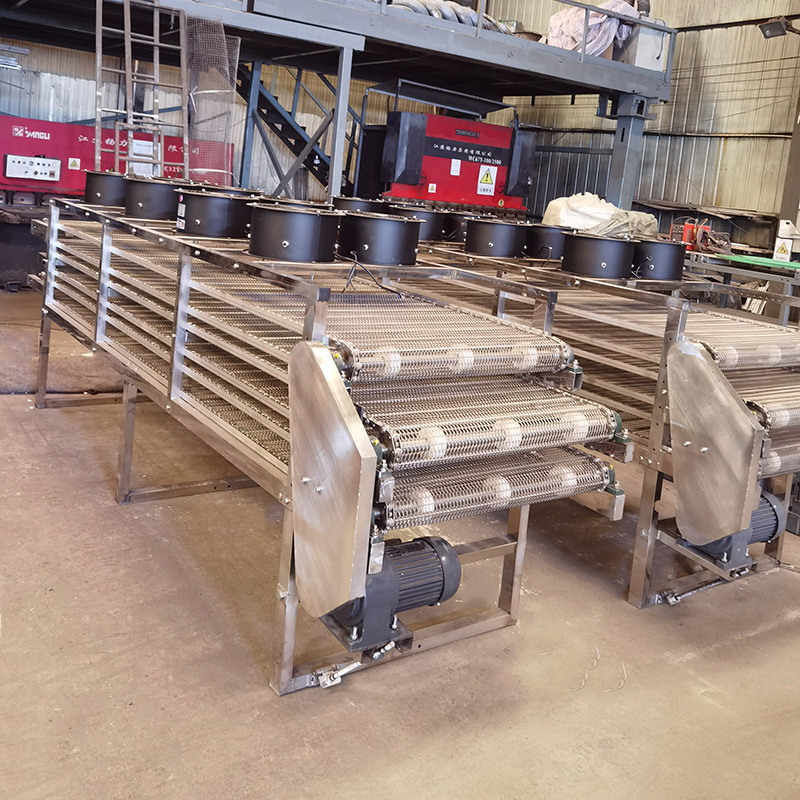 Food Air Drying Machine Assembly Line Chain-Type Mesh Belt Conveyor Annealing Furnace Steel Wire 304 Mesh Belt