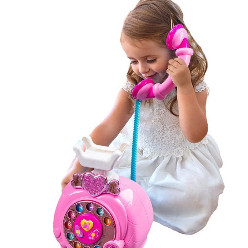 Azeng Kidsren's Princess Phone Music Artificial Landline Early Education 36-Year-Old Girl Baby Phone Mobile Phone Toy 5