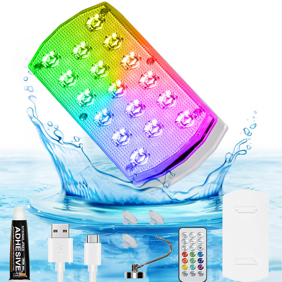 Amazon's New Rechargeable Pool Light Underwater Light Led Landscape Light Pool Light Magnetic Point Control Remote Control Diving Light