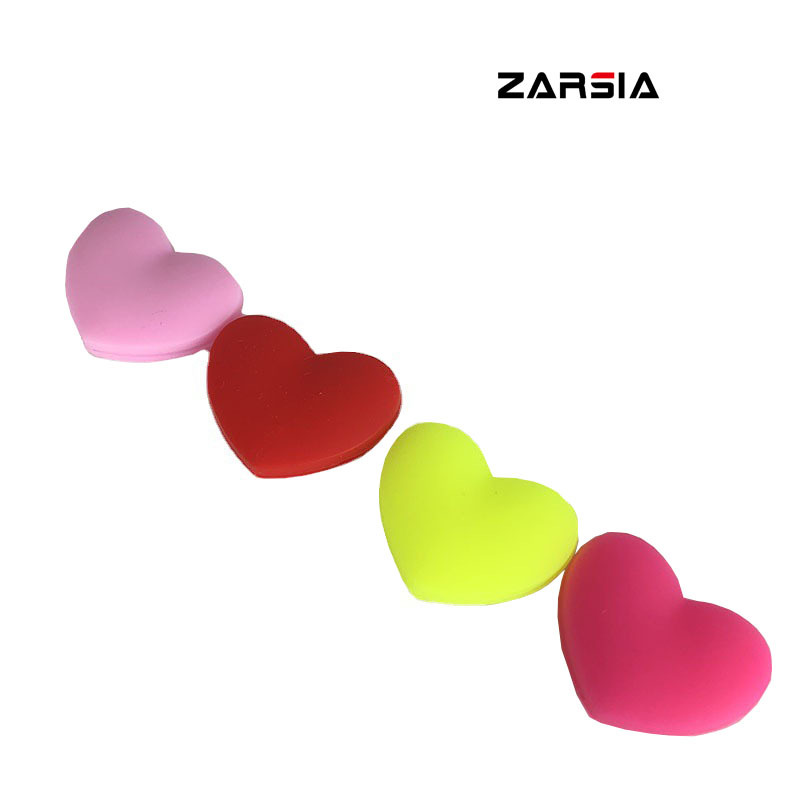 Red Heart-Shaped, Pink Heart-Shaped, Green Heart-Shaped Shock Absorber Tennis Racket Dampener, Silicone Heart-Shaped Shockproof, Durable, Lightweight, and Resilient