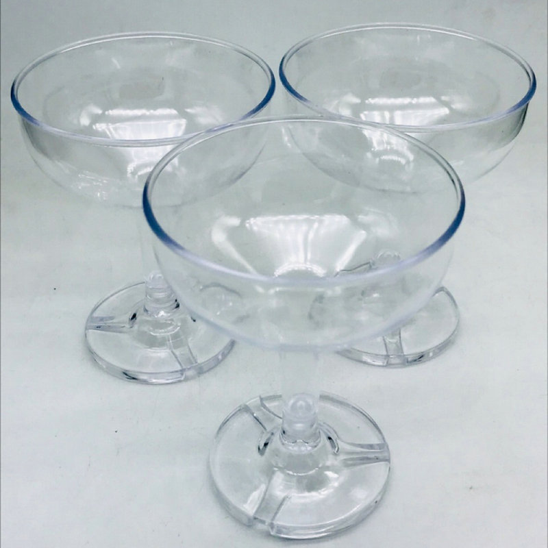 Acrylic Champagne Cup Plastic Wedding Cup Household Plastic Transparent Anti-fall Cup Goblet Red Wine Glass Wholesale