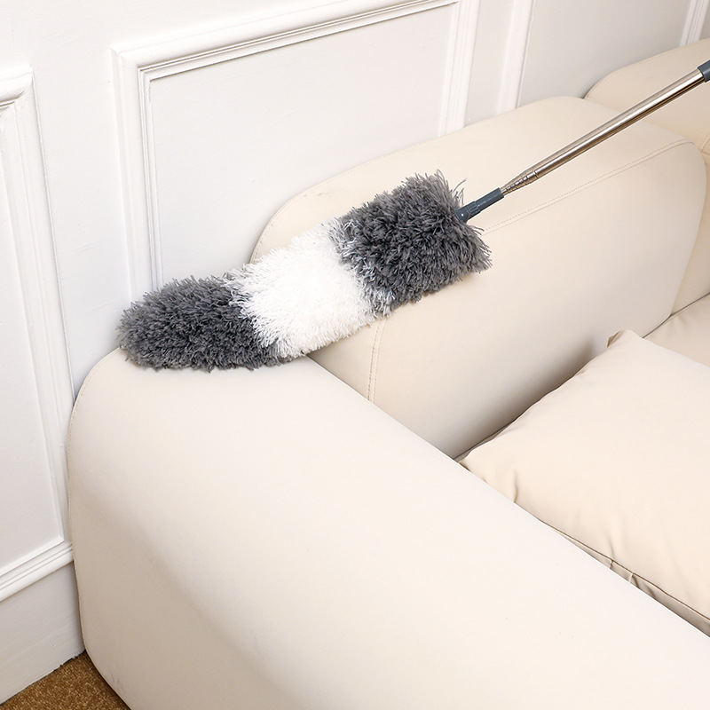 Feather Duster Retractable Household Cleaning Roof Spider Web Cleaning Dust Sweeping Artifact Electrostatic Dust Duster