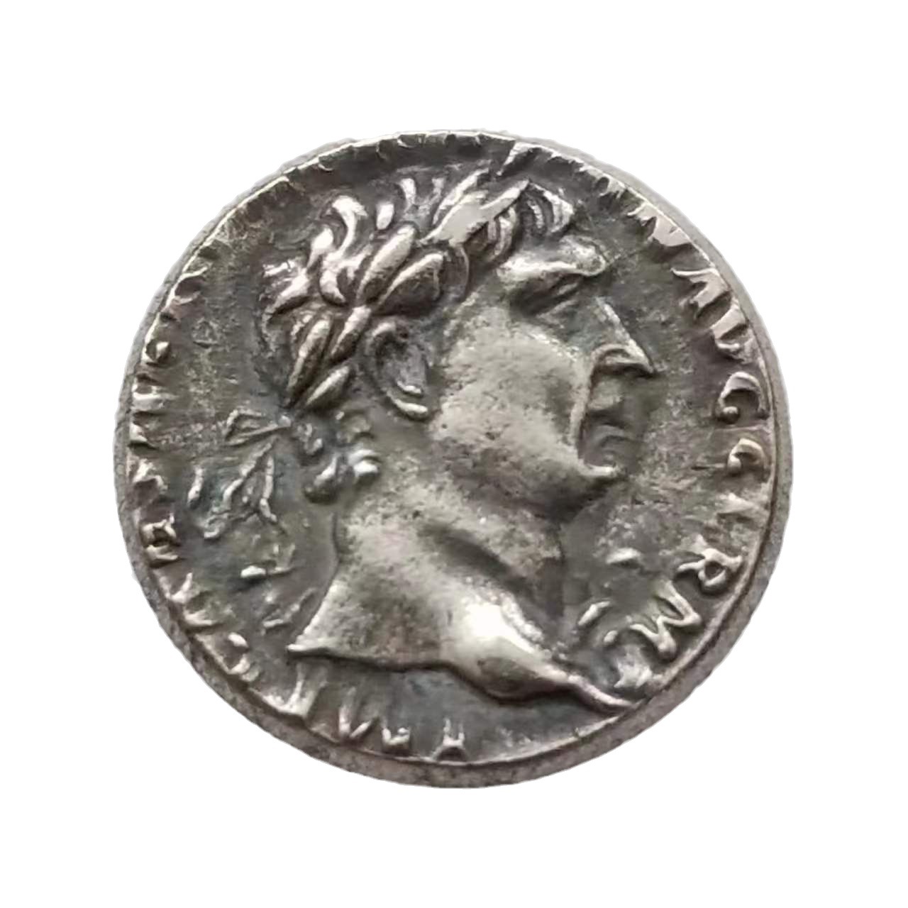 Antique Crafts Ancient Greek Brass Plated Silver Old Silver Dollar Commemorative Coins 4653