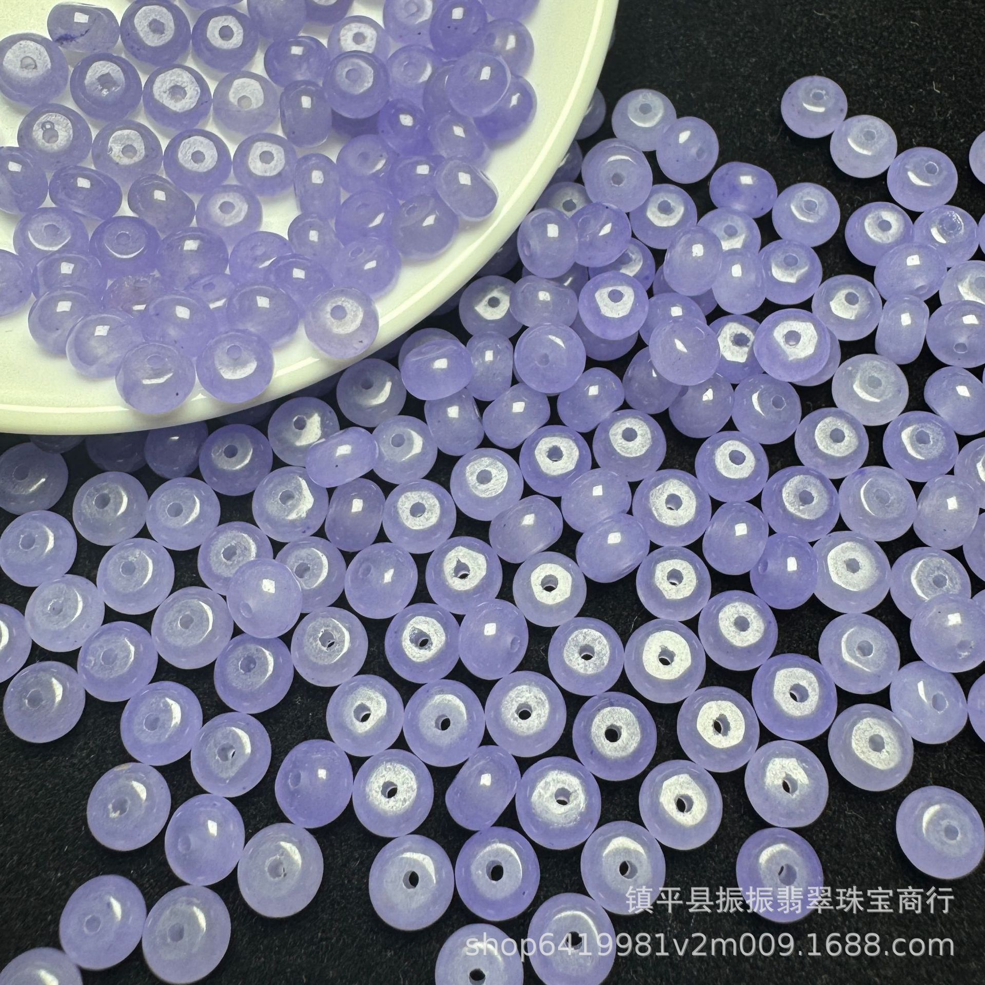 High Ice Violet 6mm Abacus Beads Loose Beads Wholesale DIY Accessories Bracelet Necklace Spacer Bracelet Jade Jewelry