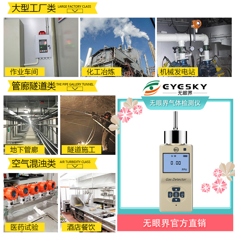 Pump Suction Type Hydrogen Sulfide Detector Handheld H2S Toxic Gas Detection Gas Alarm