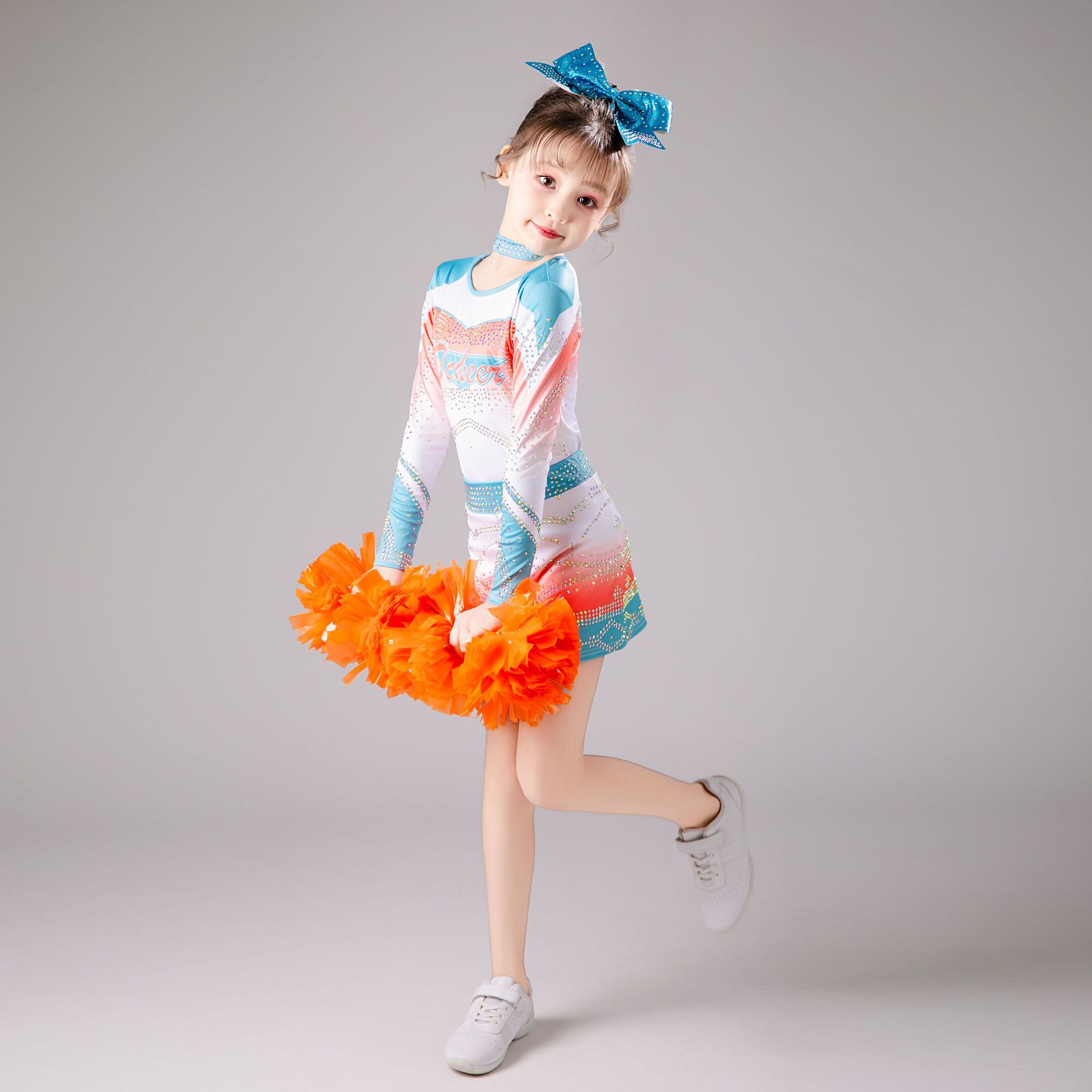 Cheerleading Uniforms for Girls, Cheerleading Dance Competition Uniforms, Sports Meet Aerobics Performance Uniforms, Jazz Dance