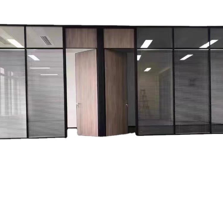 Glass partition office partition aluminum alloy glass partition hollow Louver partition office partition partition wall manufacturers