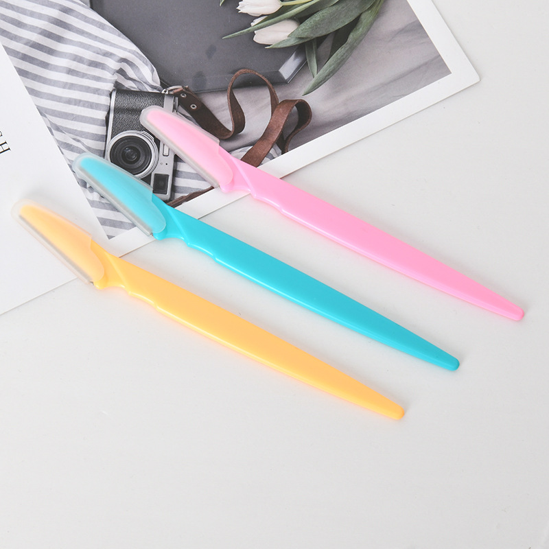 Explosions long handle eyebrow trimming knife sharp razor eyebrow shaving knife eyebrow trimming artifact beauty makeup eyebrow trimming tool