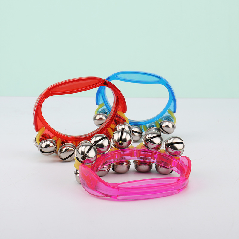 Orff Plastic String Bell Kidsren's Musical Instrument Auditory Training Bell Performance Stage Props Hand Bell Atmosphere Bell