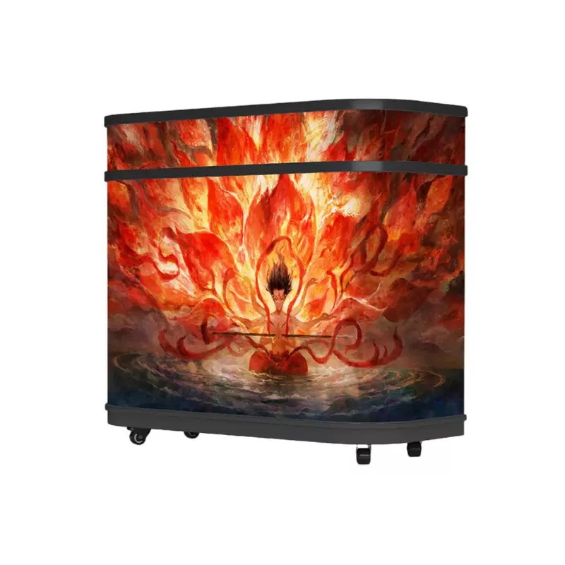 Led Front Desk Screen Creative Hotel Bar Exhibition Display Company Counter Reception Led Table Screen Digital Screen