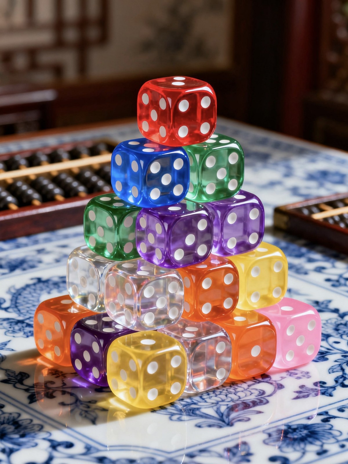 Spot Wholesale 10mm Colorful Transparent Rounded Corner Board Game Running Group Props Game Entertainment Acrylic Crystal Small Dice