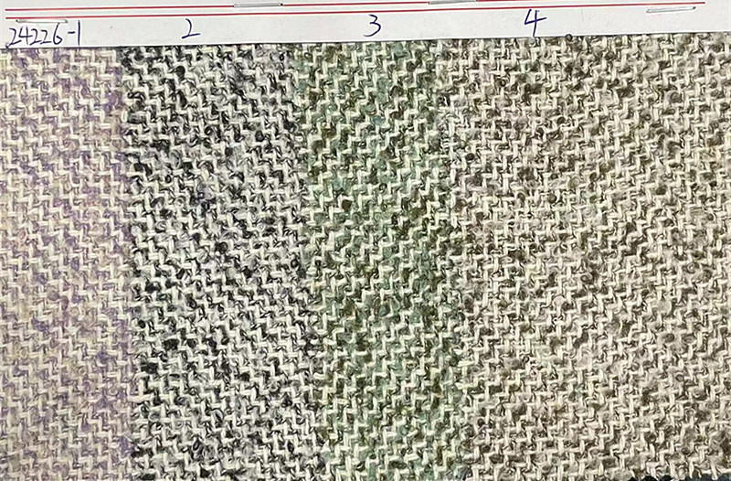 Woolen tweed circle twill yiwu clothing/shoes and hats/bags woolen fabric price is beautiful