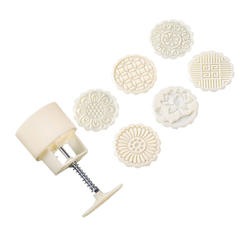 Moon cake mold green bean cake pastry Cantonese ice cream model printing tool hand pressure household embossing modeling baking tool