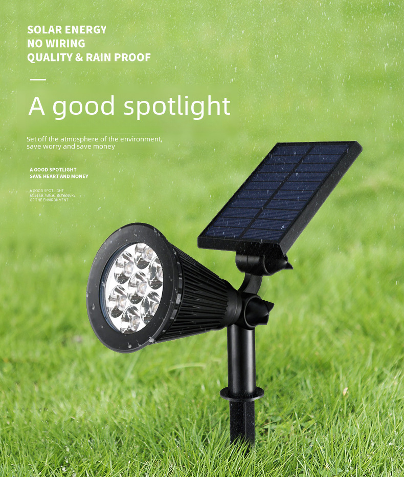 Solar Spotlight Outdoor Super Bright Waterproof Floor Lawn Lamp Home Outdoor Landscape Garden Light Garden Light