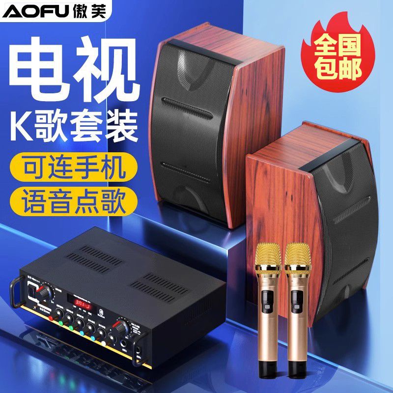 Aofu Family Ktv Audio Set Full Set of Karaoke Machine Home Amplifier Karaoke Equipment Set Karaoke Speaker