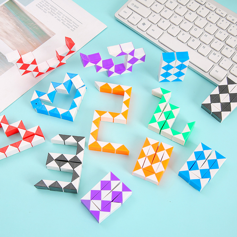 Children's intelligence toys 24-segment magic ruler changeable folding puzzle trumpet 24-segment magic ruler changeable children's gift