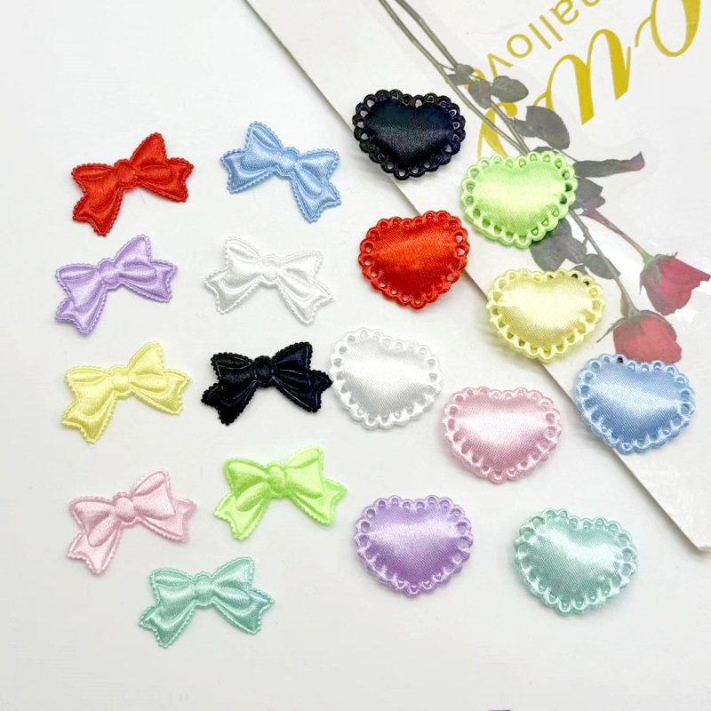 Ультразвуковая тисненая миленькая светлая сатиновая бантовая заколка для волос DIY ручной работы аксессуары для карточек