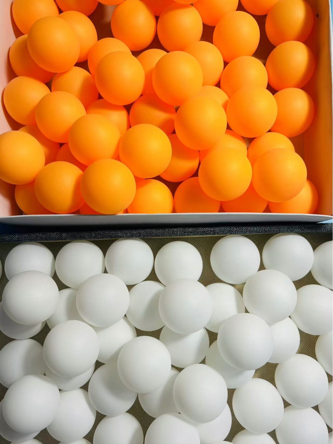 40mm thick frosted table tennis manufacturers wholesale white yellow 2.6gPP material