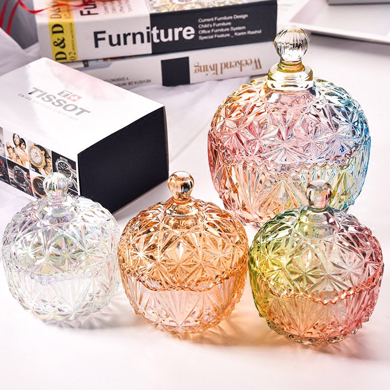 Европейская прозрачная стеклянная свадебная сахарница для хранения, декор для гостиной, сахарница с бесплатной доставкой