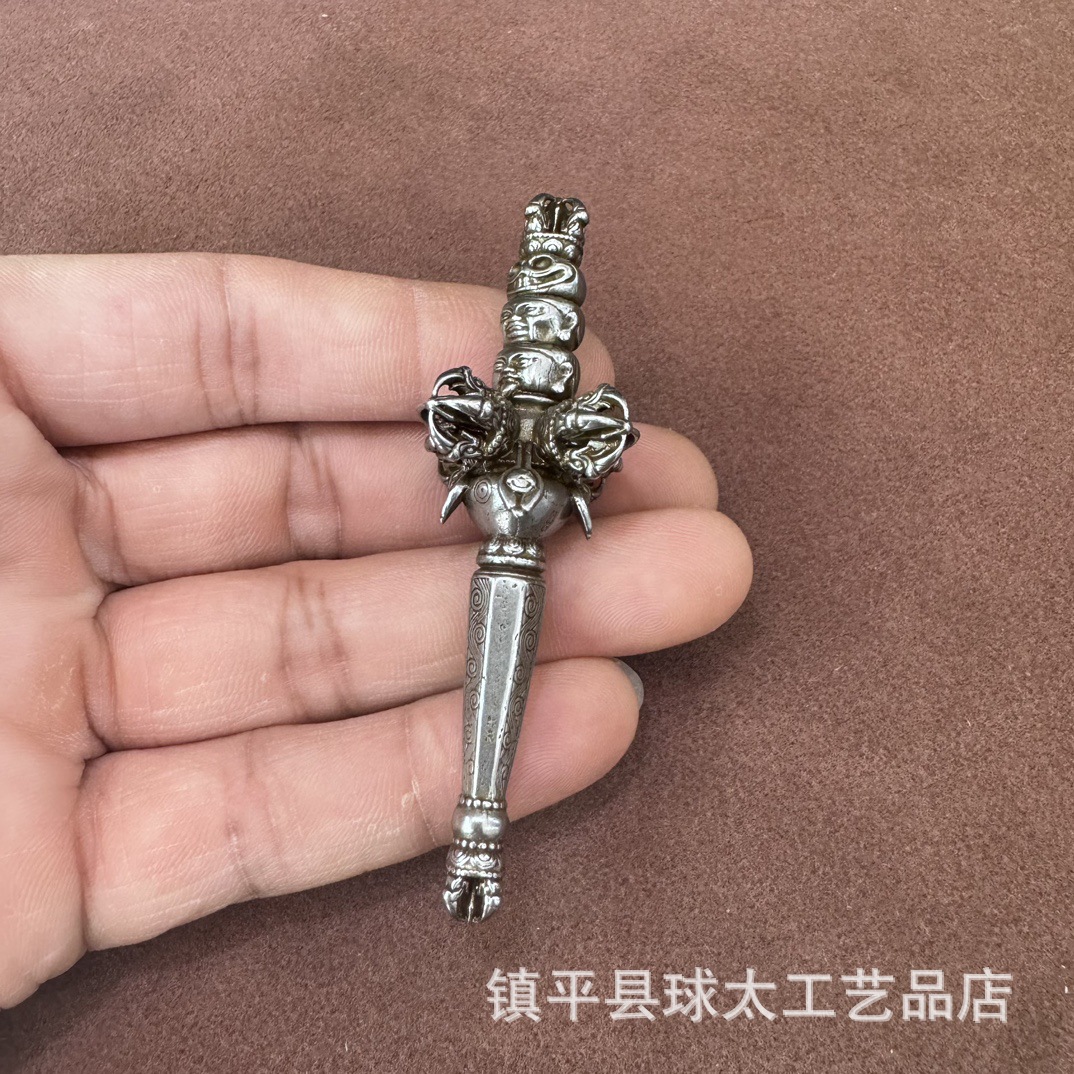 Золотой ваджра с посохом, домашнее декоративное изделие