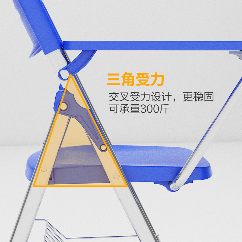 Press conference room chair folding training chair with writing board student desk and chair integrated office one-piece desk stool chair