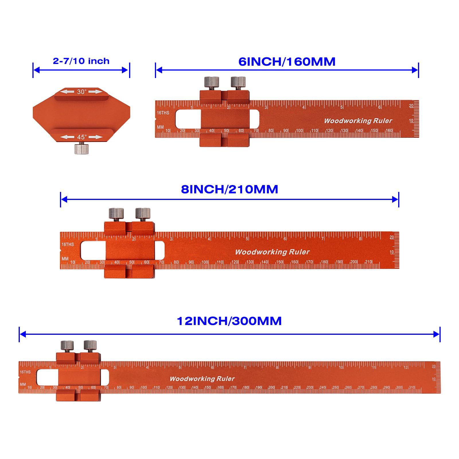 Точный карманный линейка для деревообработки, позиционер для начерчивания, многофункциональный измерительный вспомогательный инструмент