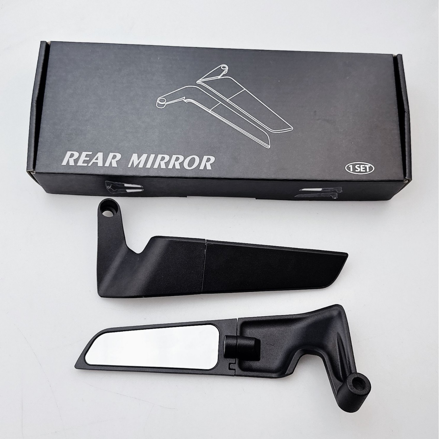 Electric Motorcycle Rearview Mirror Universal Street Car Ktm/Kawasaki/Yamaha/Suzuki Mirror Holder Fixed Wing Reflector