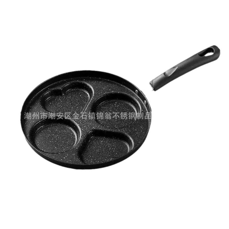 Maifan Stone Egg Frying Pan Non-stick Pan Breakfast Pan Household Four-hole Frying Pan Multi-functional Fried Egg Hamburger Mold Flat Bottom