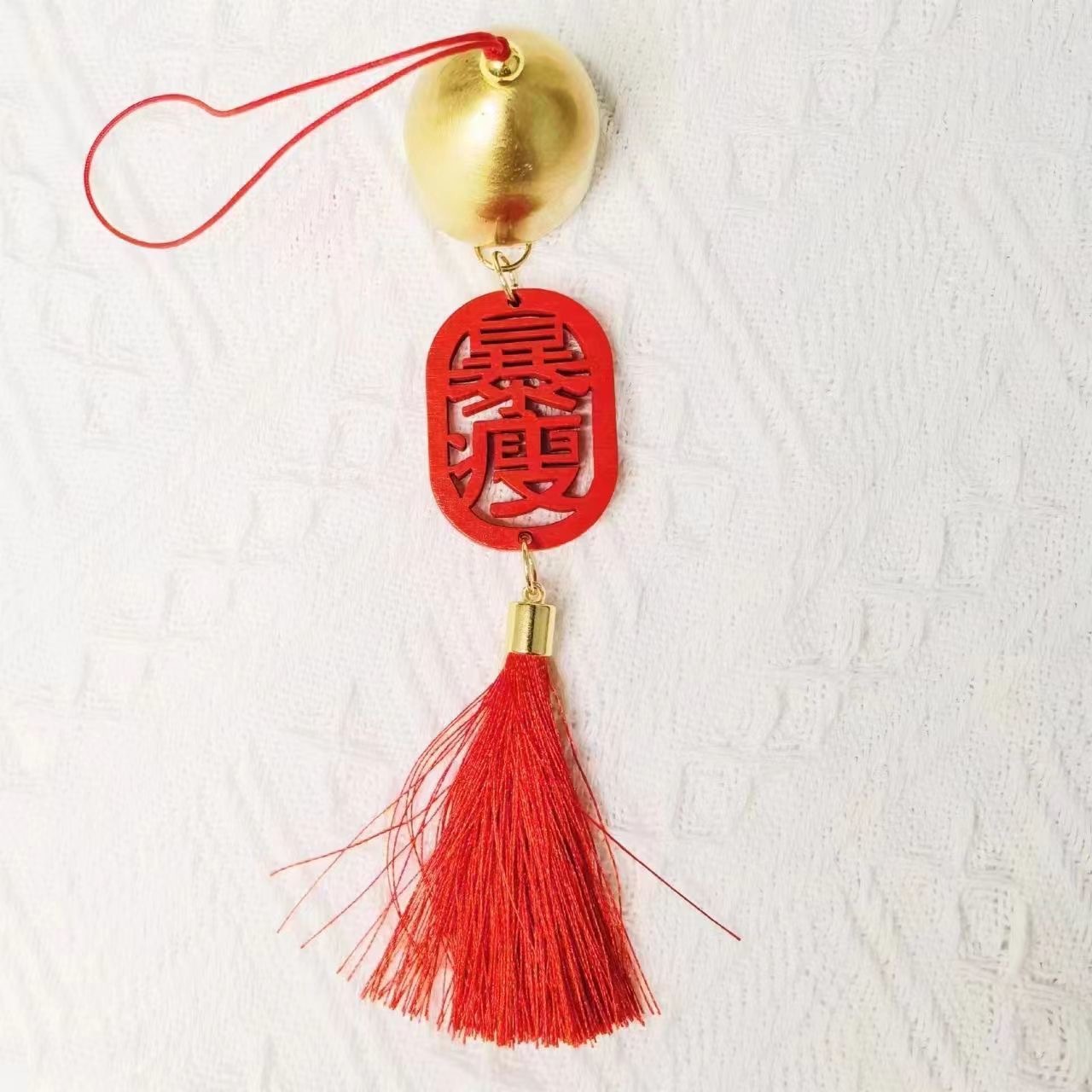 Factory small Bell Spring Festival New Year wishing card Christmas diy pure copper bell and accessories shop doorbell wind chime pieces