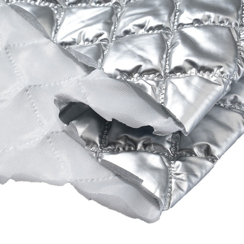 New Ultrasonic Three-Dimensional Pu Large Square Embossed Composite Wrinkled Spray-Glued Cotton Fabric for Bags, Pencil Cases, Pet Imitation Leather Material