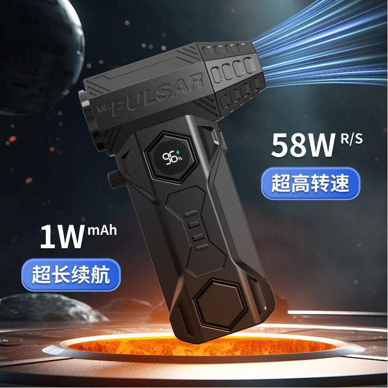2025 New Violent Turbo Fan Mini Lighting Camping Outdoor 580,000 Rpm High Speed ​​Handheld Fan Dust Blower