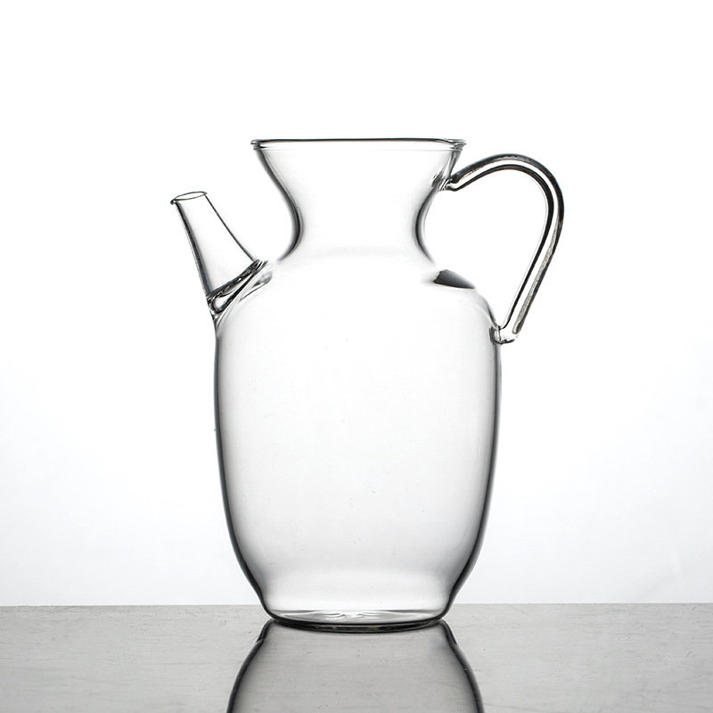 Transparent green tea glass teapot heat-resistant cold bubble small teapot tea maker small size single pot holding pot kung fu tea set