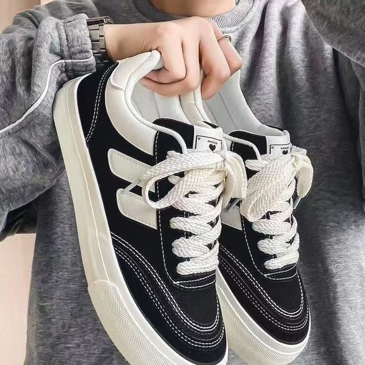 Foreign Trade Explosions German Training Canvas Shoes New Women's Low-top Board Shoes Korean Trendy Casual Shoes All-match Hong Kong Style Student Shoes