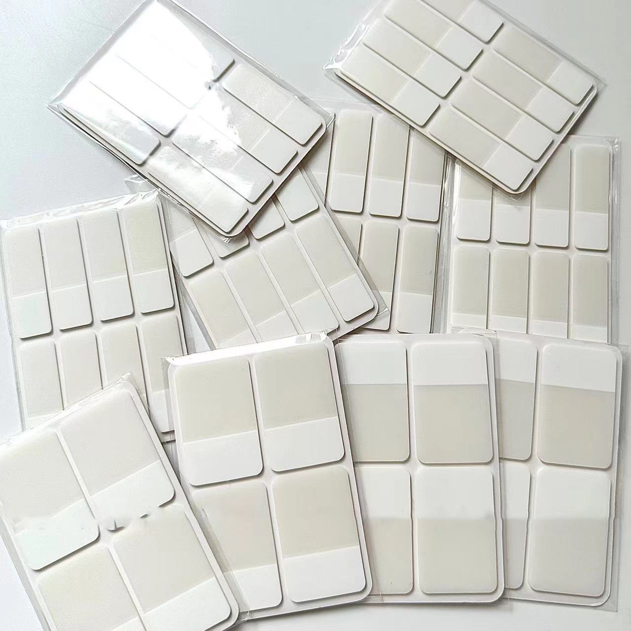 Ins Index Sticker White Transparent Aidou Small Card Simple Bookmark Sticker Writable Notes Sticker