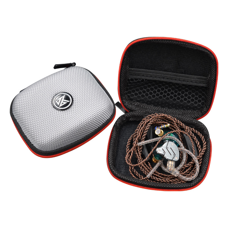 KZ Headphone Bag Storage Box Bluetooth Headphone Storage Bag Square Portable Anti-pressure Headphone Storage Bag EVA Zipper Bag