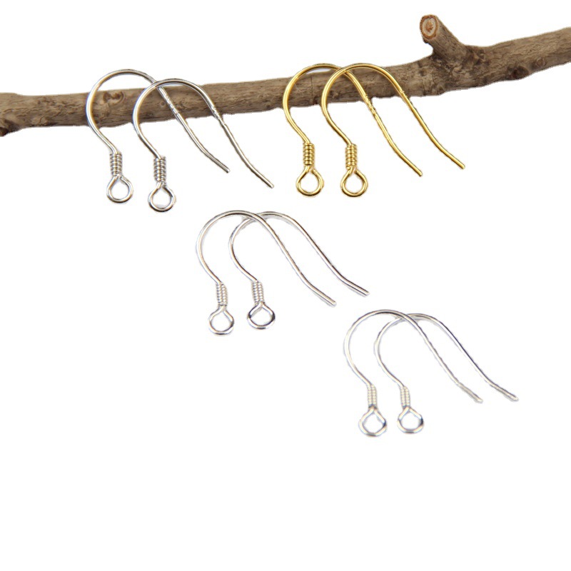 925 Sterling Silver Ear Hooks, Handmade DIY Ear Jewelry Accessories, Practical Silver Ear Hook Earrings Wholesale Silver Ear Hook Earrings