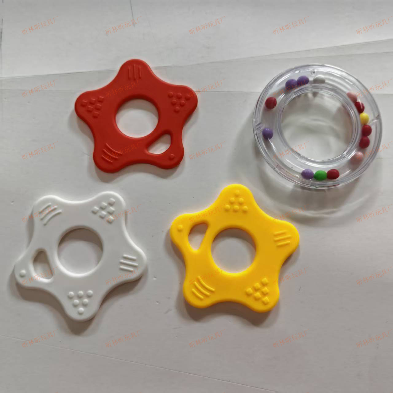 Cross-Border Anti-Eating Hand Teether Soft Rubber Baby Can Bite and Boil Hand-Grabbing Molar Stick Bedside Bell Stroller Pendant