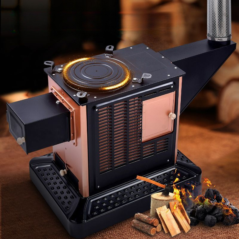 Winter Household Stove Rural Indoor Heating Stove Firewood and Coal Dual-Purpose Return Air Stove Smokeless Energy-Saving Firewood Stove